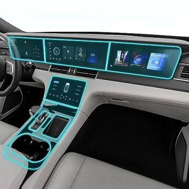 Imagem de LAVIYE interior do carro navegador GPS console central terno transparente PPF-TPU película protetora Filme anti-risco, para LÍDER IDEAL UM 2022-2023