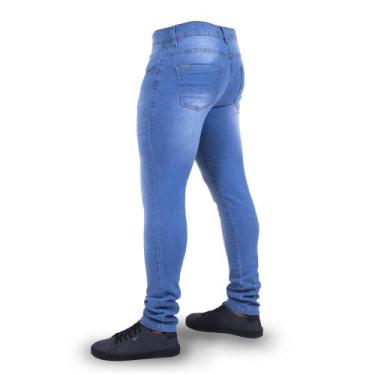 Imagem de Calça Jeans Masculina Skinny Com Elastano Homem Moderno Premium Sarja