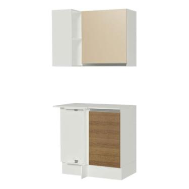 Imagem de Kit Canto 100% Mdf 2 Portas e Nicho Smart Madesa