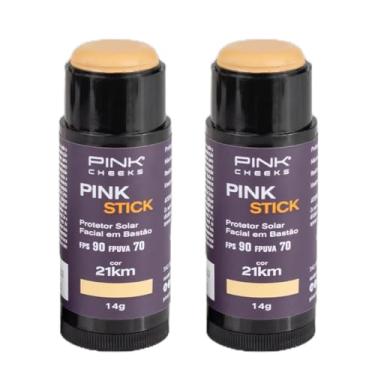Imagem de Combo de 2 unidades de Pink Stick Protetor Solar Facial FPS90 FPUVA70 14g Pink Cheeks (21km)