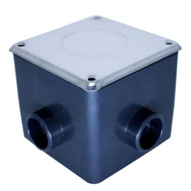 Imagem de Caixa De Passagem Quadrada com Regulagem Para LED Com Tampa Em Inox Brustec