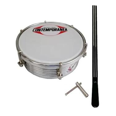 Imagem de Contemporânea Tamborim Alumínio Frisado 6 C/Baqueta - 429C