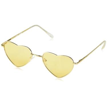 Imagem de Circus NY by Sam Edelman Óculos de sol femininos CC358 Metal Heart, Amarelo, 55 mm