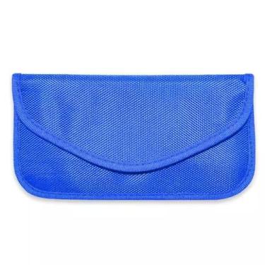 Imagem de Faraday Bag Bolsa Faraday, Para Bloqueios Multishield De Sinais Sem Fio, Protege Eletrônicos Contra Hackers E Espionagem (Color : Blue, Size : 20cmx10cm)