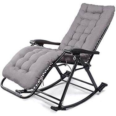 Imagem de Outdoor Lounge Chairs Sun Loungers Zero Chairs Folding Deck Chair Recliner Chairs Lounger Rocking Chair Sun Lounger Backrest Armchair Patio Garden Bedroom Living Room Balcony Recliner,B//193 (Size :
