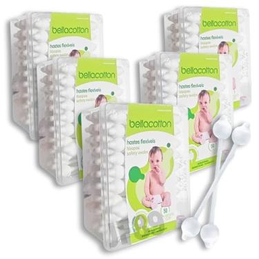Imagem de Hastes Flexíveis Cotonete Bebe Bastonetes Bellacotton Caixa C/ 250unidades (5 pacote c/ 50uni)