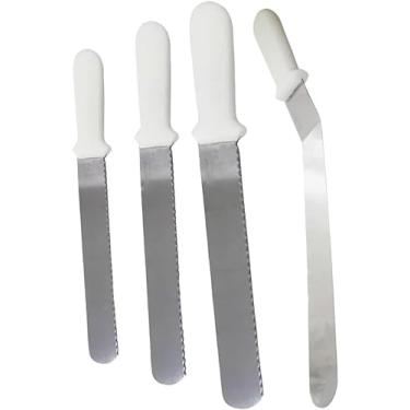 Imagem de Kit Espátulas De Confeiteiro 4 Peças Espátulas Cerradas 20cm 25cm 30cm Espátula Com Degrau 41,5cm