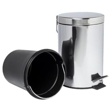 Imagem de Lixeira EM AÇO INOX COM Pedal 3 litros Cesto Removível Higiênico BANHEIRO COZINHA ESCRITORIO TODA EM INOX NÃO ENFERRUJA TAMANHO COMPACTO FACIL DE LAVAR E DE TRANSPORTAR QUALIDADE PREMIUM