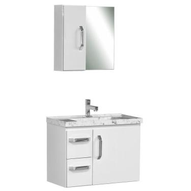 Imagem de Gabinete de Banheiro com Espelheira Kit Palmas 60cm