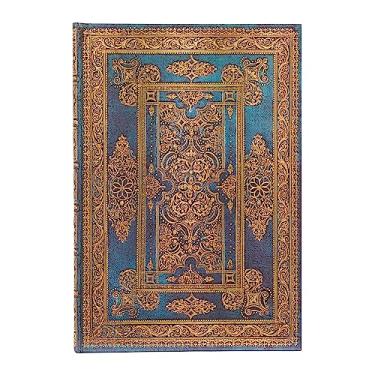 Imagem de Paperblanks Blue Luxe Luxe Design Hardcover Journal MIDI Unlined Elastic Band Closure 144 Pg 120 GSM