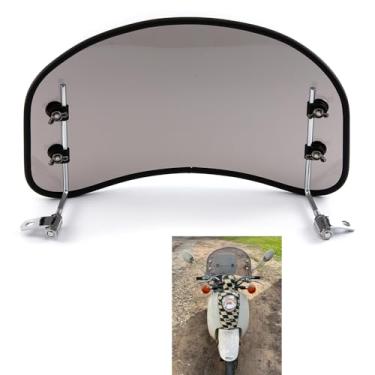 Imagem de Para-brisa scooter motocicleta para-brisas tela defletor de vento universal para-brisa spoiler defletor de ar (movido)