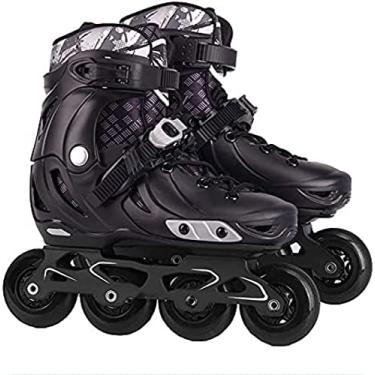 Imagem de Patins em linha Patins em linha Tamanho ajustável, Lâminas infantis Patins divertidos Patins em linha seguros e duráveis ​​para crianças Mulheres Homens Adultos Meninos Meninas - rolo em lin