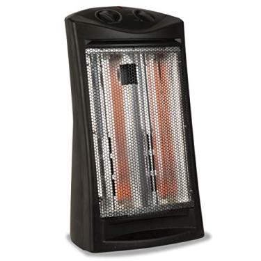 Imagem de BLACK+DECKER Aquecedor de torre de quartzo radiante infravermelho, aquecedor de ambiente de 1500 W com termostato ajustável, aquecedor portátil com 2 configurações, aquecedor pessoal para casa e