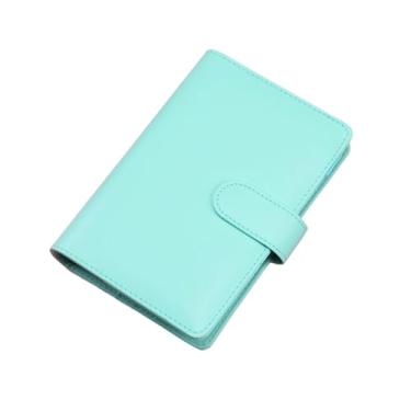 Imagem de Joucien Caderno A6 Creative Macaron Hand Ledger PU Binder - Fivela - Verde (sem página interna)
