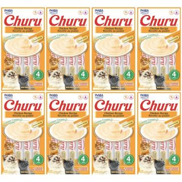 Imagem de Kit 08 Churu Petisco Para Gatos Vários Sabores Escolher Inaba - 32 Tubetes (Kit 8 (32 Tubetes), Frango)