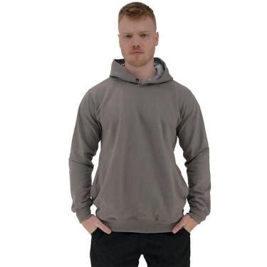 Imagem de Blusa Moletom Masculino MXD Conceito Bolso Lateral Caqui Sem Estampa-Masculino