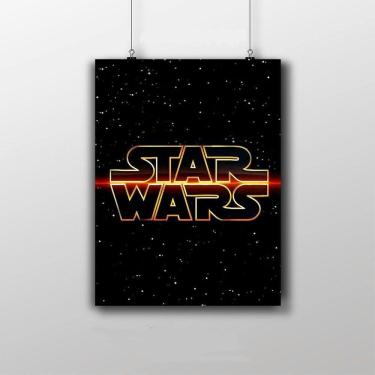 Imagem de Placa Decorativa Star Wars - Logo Wallpaper Universo