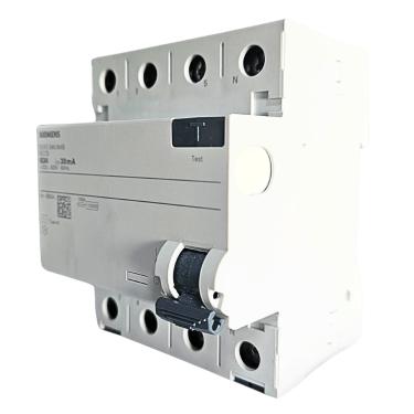 Imagem de Interruptor DR 3P+N 63A/30mA AC 380V 5SV5 346-0MB – Siemens