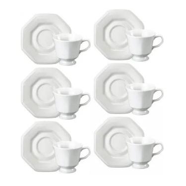 Imagem de Conjunto de Xícara de Café com Pires 06 Peças Prisma Schmidt