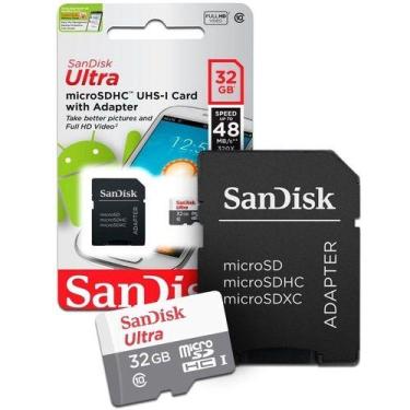 Imagem de Cartão De Memória 32Gb Micro Sd + Adaptador SD - SanDisk