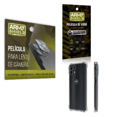 Imagem de Kit Película de Camêra Moto Edge 20 Pro + Película de Vidro 3D e Capin