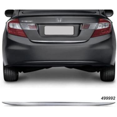 Imagem de Friso Resinado Honda Civic 2012 A 2018 Porta Malas Cromado - Resitank