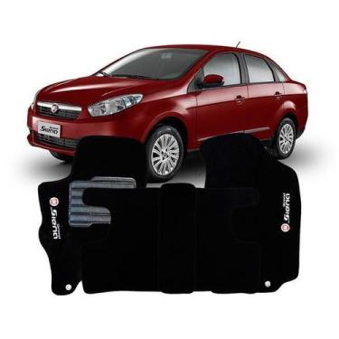 Imagem de Tapete Automotivo Carpete Com A Base Em Pvc Fiat Grand Siena - Tapecar