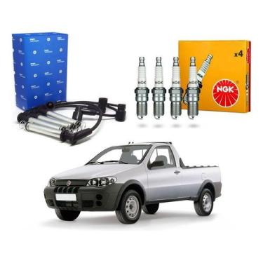 Imagem de Kit Vela Ngk Cabo Strada 1.8 8v 2003 A 2010 - Delphi