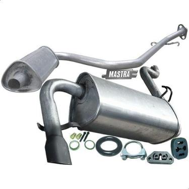 Imagem de Kit Descarga Abafador + Silencioso Fiat Uno Mille 2001 2003 - ScapJá
