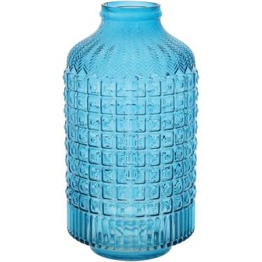 Imagem de Aimez Garrafa Decorativa 31X17X17Cm Vidro Azul