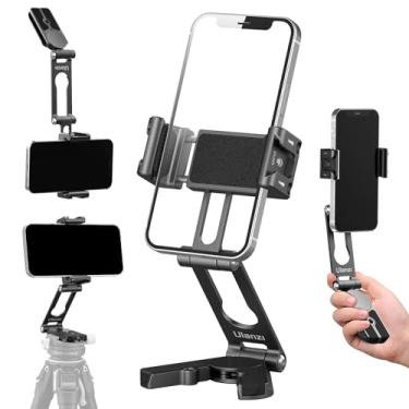 Imagem de ULANZI Suporte de tripé para celular, 2 frias e porta Arca, HP004 Metal 360° Adaptador de tripé para smartphone para iPhone, Vlog de telefone celular, suporte para suporte para vídeo de mesa e