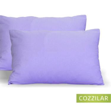 Imagem de Kit 10 Fronha Avulsa Malha Liso 100% Algodão - Cozzilar,  Lilás