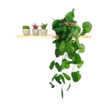 Imagem de Arranjo de Trepadeira artificial em Vaso Trançado Marrom - Nacional , 