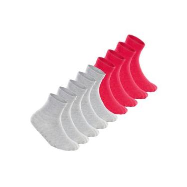 Imagem de Kit 9 Pares de Meias Bebê Antiderrapante Lupo 2041-032 Colorido, Cinza