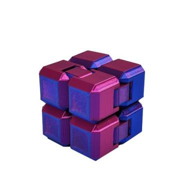 Imagem de Fidget Cubo Infinito Anti Estresse Cube Infinity 3D Bicolor - Pupa 3D