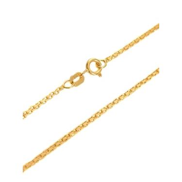 Imagem de Colar Corrente Feminina Bismark Fina 40cm Ouro 18k 750 c/Estojo e Certificado