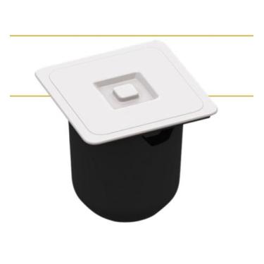 Imagem de Lixeira de Embutir 8L Quadrada Branca - Arquitech