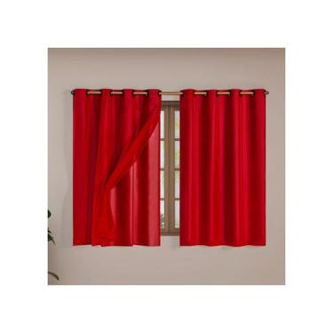 Imagem de Cortina Blackout c/ Voil PVC 100% Boqueia Corta Luz Varão 2m - Mava En