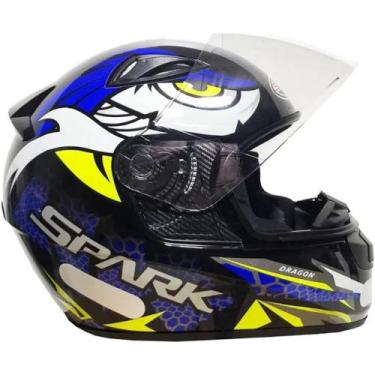 Imagem de Capacete Ebf New Spark Dragon, PRETO/AZUL, 60