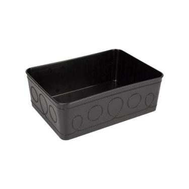 Imagem de Cesto Multiuso Decorativo Preto 19x13,5x6,5Cm 123Organizei - 123 Organ