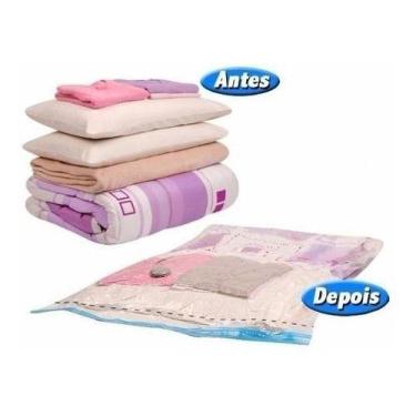Imagem de Kit 10 Saco Vacuo Organizador: 5un 60x80 E 5un 70x110 - Clink