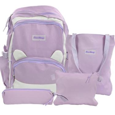 Imagem de Mochila Escolar Passeio Infantil Gatinho Bolsa Gatinha - House Organiz