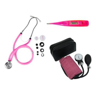Imagem de Kit Com Esteto E Esfigmomanometro Premium + Termometro Gtech - G-TECH