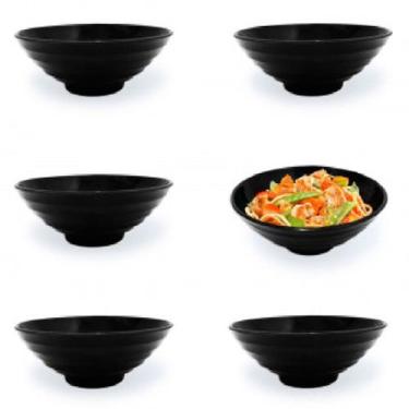 Imagem de 6 Tigela Japonesa Bowl Oriental Melamina 1200ml Fosco - Best