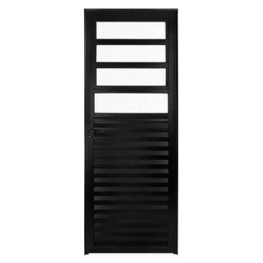 Imagem de Porta de Alumínio Preto de Cozinha Basculante CMC Modular - Lado Direi