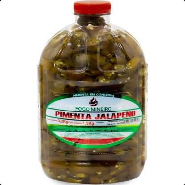 Imagem de Pimenta Jalapeño Verde Conserva Balde Gourmet 3,2kg - Fogo Mineiro 