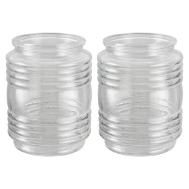 Imagem de Aspen Creative 23603-02, vidro de vidro transparente de reposição para pote de geleia, uso para ambientes internos e externos, 5-5/8" de diâmetro x 4-3/4" A/Ajuste 3-1/4", 2 pacotes