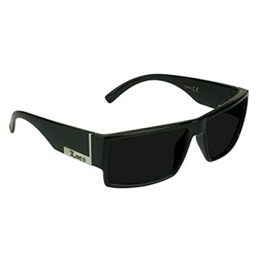 Imagem de Óculos de sol Locs Super Dark Lowrider Gangster Hardcore Cholo Vintage Flat Top Preto, Deville, brilhante, Medium