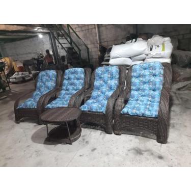 Imagem de Jogo De Poltronas Descanso em Fibra Sintética Area externa Interna - V