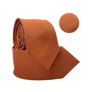 Imagem de 10 Gravatas Social Terracota Quadrada Noivo Casamento - Rpires